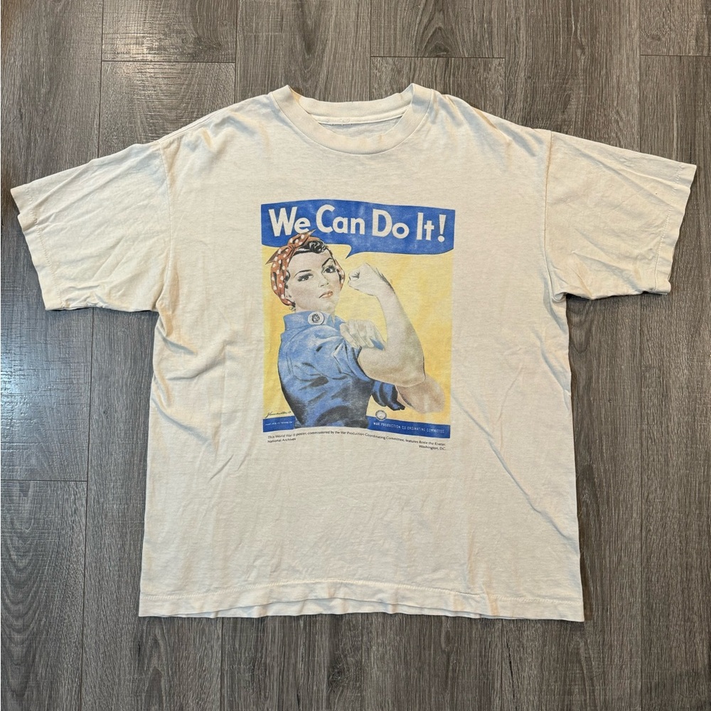 VINTAGE 90s - ROSIE THE RIVETER SINGLE STITCH - Picture 1 of 6